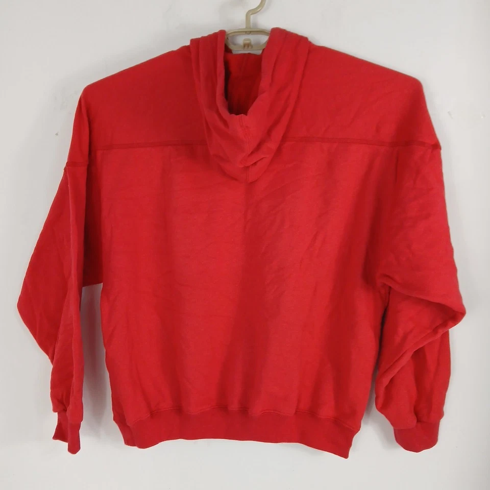 Sudadera con Capucha Bordada Cresta Roja Guess Georges Marciano Años 90 De Colección Hecha en EE. UU. Para Hombres Talla M Foto 2 de 4