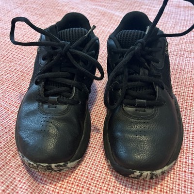  Under Armour Lockdown 7 Black Leather Basketball Kids Sneakers Size 1.5Y