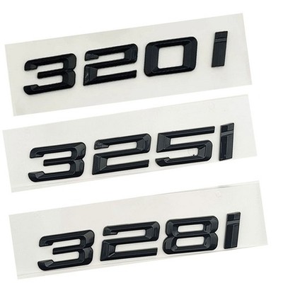 Für BMW 320i 325i 328i Schriftzug Embleme Aufkleber Logo Badge Schwarz Glänz