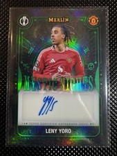 2024-25 Topps Merlin UEFA Mystic Nights Auto Leny Yoro #MNA-LY Green /99 AK001