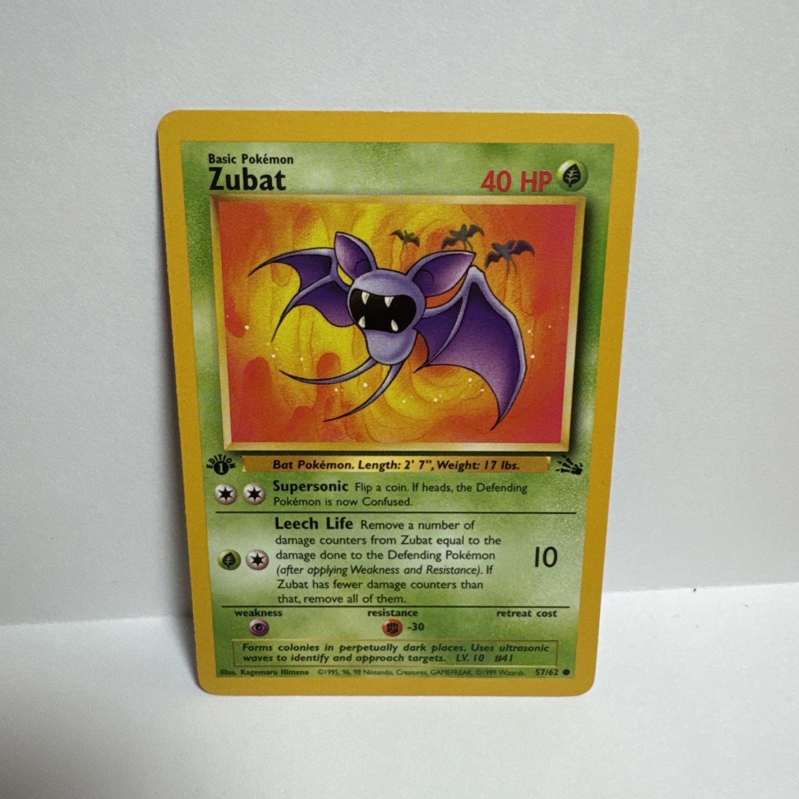 Zubat | NM | Fossil 1st Edition 57/62 | Common | Pokemon
