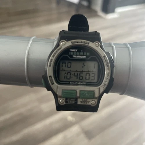 Vintage Timex Ironman Triathlon Watch Indiglo 50 Laps Timer With New Battery 90s