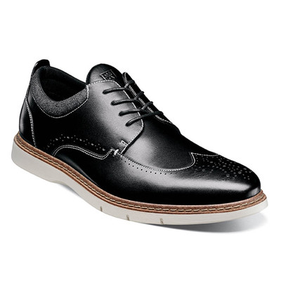 Stacy Adams Shoes Mens 11.5M Black Leather Wingtip Lace Up Derby Oxfords Stacy Adams Tinsley Men main image 4