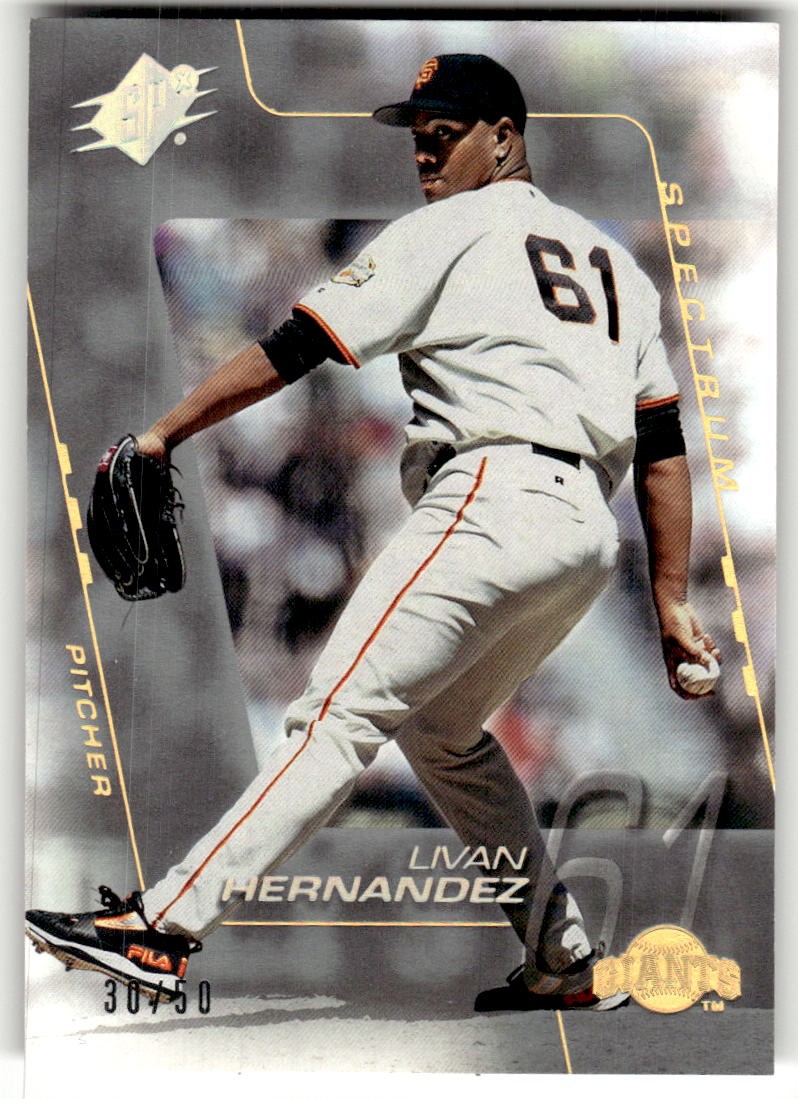 2001 SPx Livan Hernandez Spectrum #/50 #68