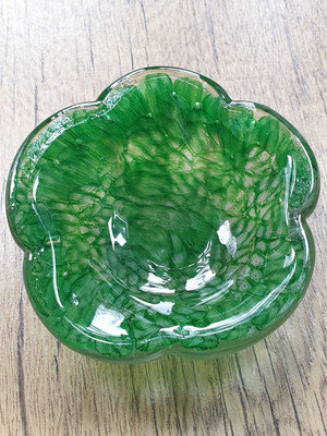 Hochwertiger Kerzenständer Vintage Murano Stil mundgeblasenes Glas