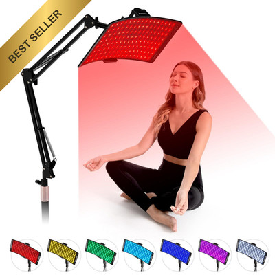 7-in-1 Red Infrared Light Therapy Lamp 920nm LED Face Body w/ Stand Home