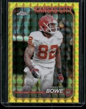 2024 Topps Chrome Dwayne Bowe Yellow Geometric Refractor /75 #100 Chiefs