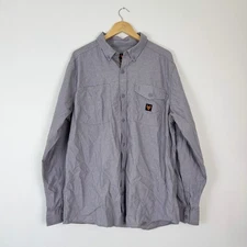 HAWX Work Gear Chambray Sun Protection Long Sleeve Button Down Western Shirt L