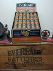 Vintage Eveready Flashlight Batteries Store Countertop Advertising Display