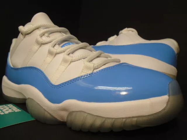 NIKE AIR JORDAN XI 11 RETRO LOW UNC WHITE UNIVERSITY BLUE BRED 528895-106 9.5