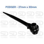 Ratchet Podger Spanner 27mm x 30mm Scaffold Spanner, Double Socket Wrench Black