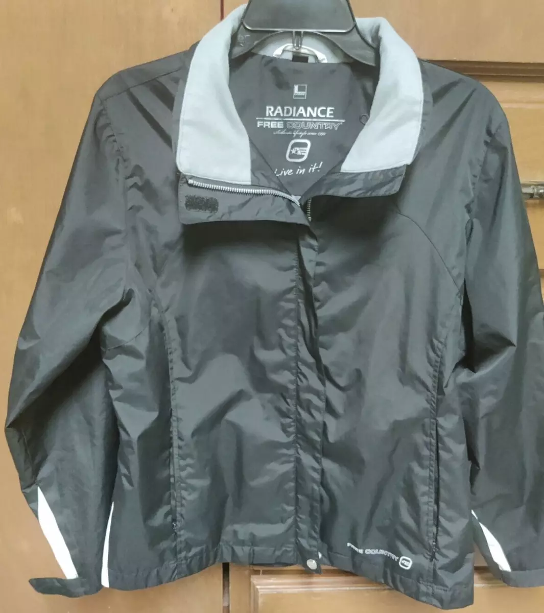Radiance Free Country Waterproof Black windbreaker jacket women Large Very good