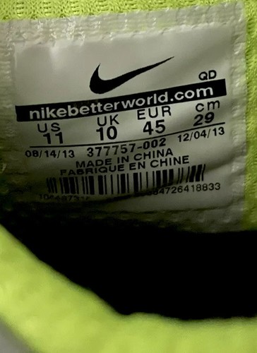 NIKE ACG AIR WILDWOOD UTILITY SNEAKERS GRAU/SCHWARZ/VOLT-GRÜN HERREN GRÖSSE 11 - Bild 9 von 9
