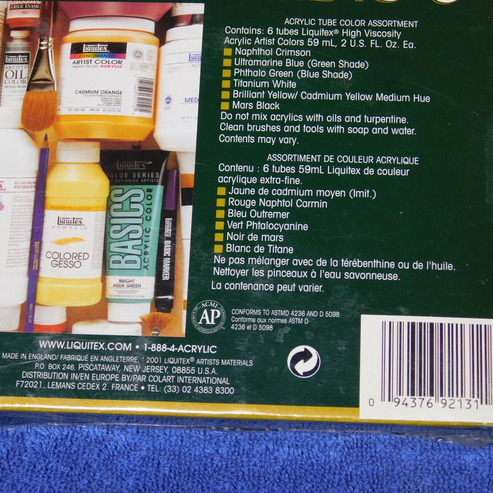 Liquitex High Viscosity Acrylic Artist Colors Paint STUDIO 6 Tubes 59ml 2oz 2001 eBay