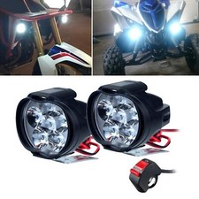 Phare de moto Led avec interrupteur, clignotant, phare de moto tout-terrain,