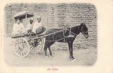 A993 India An Ekka Horse Cart Caring Native Men Ethnic Type postcard