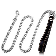 Chain Dog Leash Metal Chew Proof Leash 4.5FT Heavy Duty Pet Leash Chain with ...