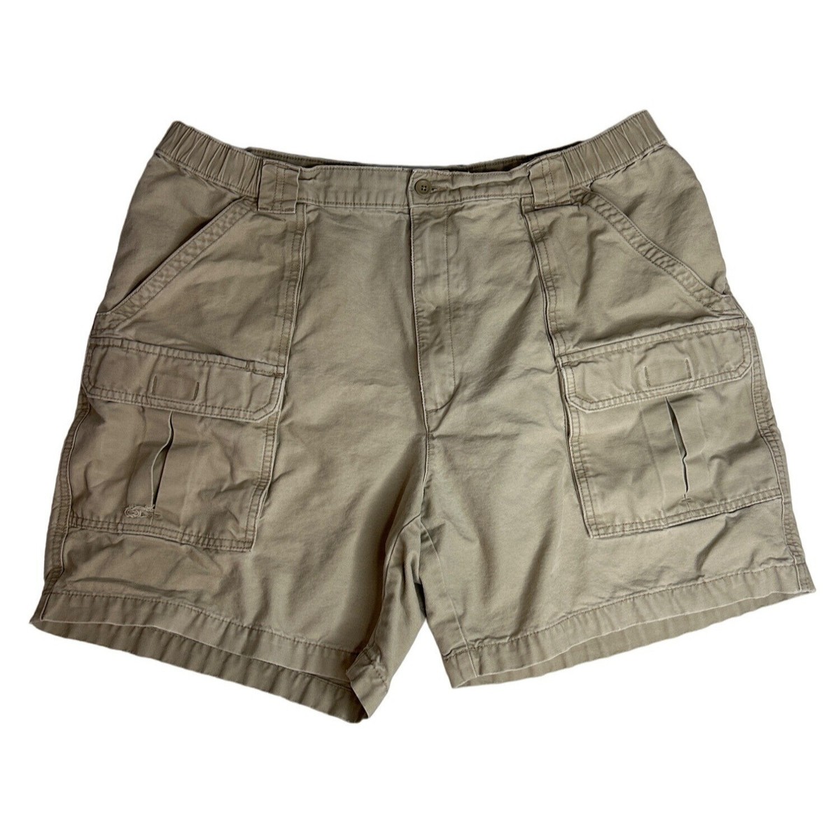 Savane Men's Cargo Shorts Hiking British Khaki W40 Tan 100% Cotton