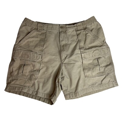 Savane Men's Cargo Shorts Hiking British Khaki W40 Tan 100% Cotton  Inseam