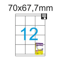 600 Aufkleber 50 Blatt A4 70X67,7Mm Luma Etiketten 70X67 Mm Weiß Bedruckbar