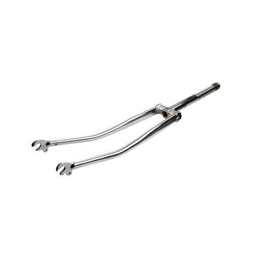 Fourche 650b chromée pas de vis 1'' pour vélo route traditionnel 25mm