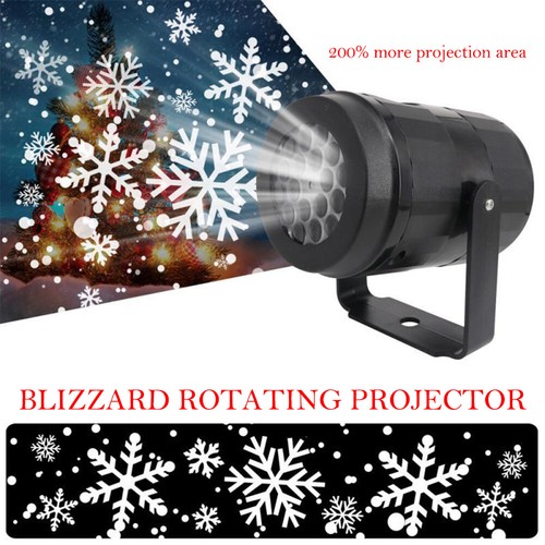 Weihnachten Schneeflocke Projektor Licht LED Schneefall Landschaft Projektion Weihnachtsdeko - Bild 8 von 24