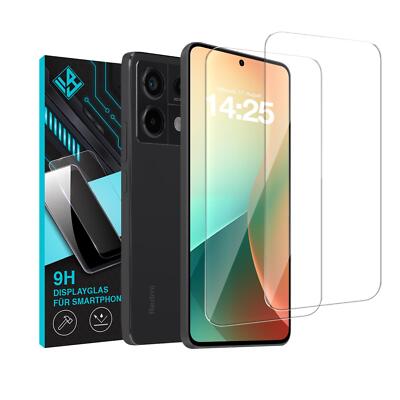 2x Displayschutzfolie für Xiaomi Redmi Note 13 Pro 5G Displayglas Panzerfolie 9H