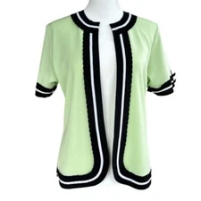 Exclusively Misook Petite Business Separates Jacket Mint/Black XS