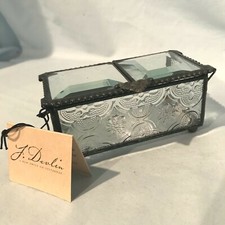 J. Devlin Glass Box Clear Vintage Double Lift 4 1/4" x 2 1/2" x 2 1/4"  47.99