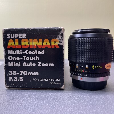 Multi-Coated Super Albinar One Touch Mini Auto Z 1:3.5 f=38-70mm 52Ø Camera Lens
