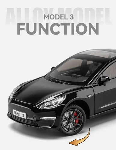 1:24 Tesla Model3 Alloy Car Model Sound and Light Vehicle Gift Free Shipping New - Picture 5 of 8