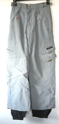 Kemper Gray Cargo Snow Ski Snowboard Pants Insulated Waterproof Youth 12