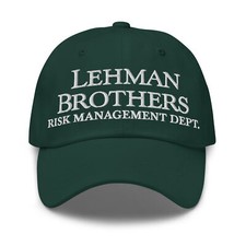 Lehman Brothers Hat Risk Management Embroidered Cap