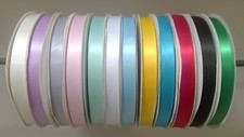 5/8 inch satin Double Faced Ribbon 10 yards - wrapped on flat card
