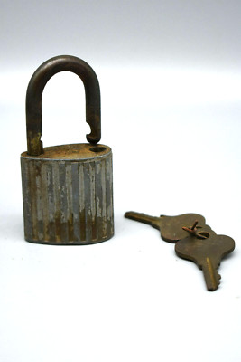 Antique Eagle Lock Co. Padlock with two Keys. Good condition. Open