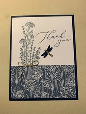 Stampin Up Thank You Card with envelope  5.5" x 4.25" 