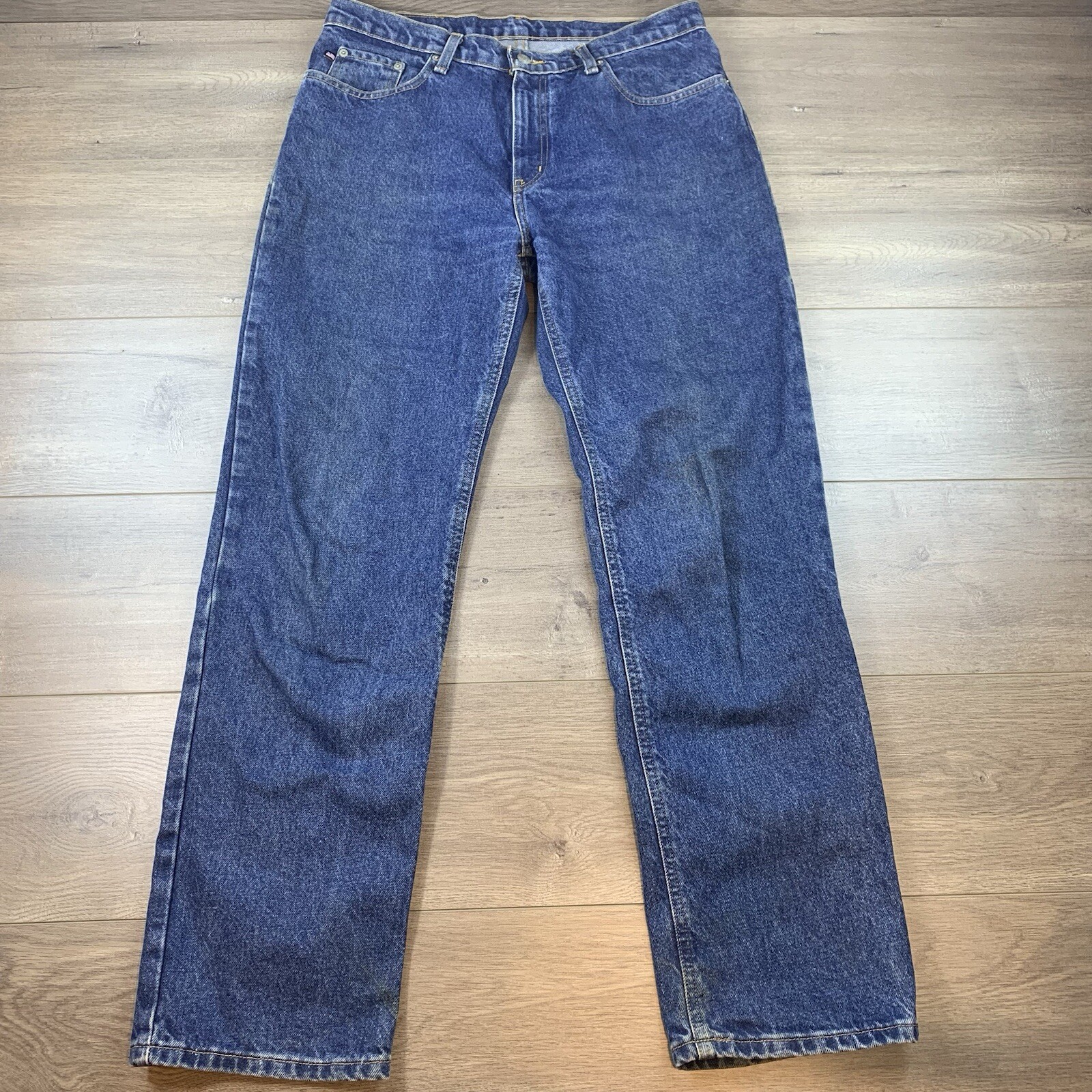 Vtg 90s Y2K Ralph Lauren Polo Jeans Co. RL Straight Flag Patch Jeans Women’s 12