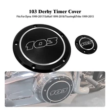 Black 103 Derby Timing Timer Covers For Harley Touring Road Electra Glide 99-15