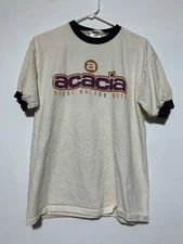 Oneita Power Pro Men Size L White Acacia Night on the Nile Ringer Tour Shirt