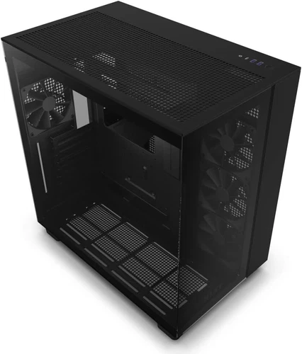 NZXT H9 Flow Dual-Chamber ATX Mid-Tower PC Gaming Case – High-Airflow Perforated