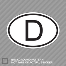 D Germany Country Code Oval Sticker Decal Vinyl German Euro D Germany Country Code Oval Sticker Decal Vinyl German Euro