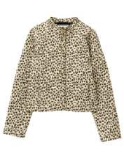 Gymboree Tan Brown Animal Leopard Print Quilted Jacket Girl Size S 5-6 NEW