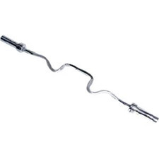 CURL BARBELL 48 Inch Olympic Super Curl Chrome or Black