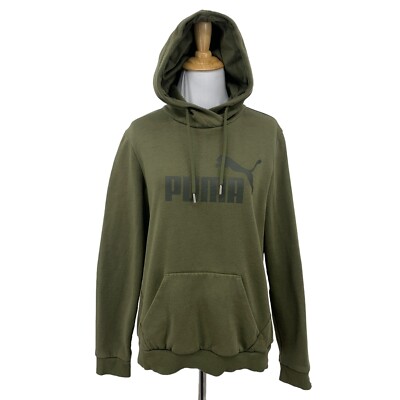 Puma Fleece Lined Hoodie Womens M Medium Ivy Green Pullover Big Logo  Sweatshirt | eBay UK