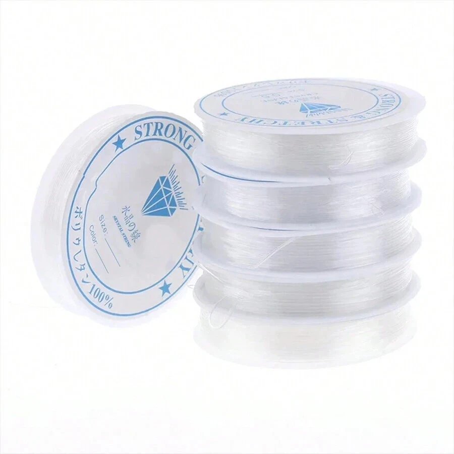 Cordón elástico transparente 0,4-1 mm | Hilo de cuentas de resina para joyería y pulsera hágalo usted mismo Mak Foto 4 de 4