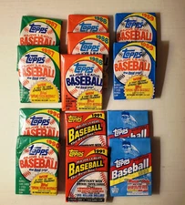 HUGE LOT OF 200 OLD UNOPENED TOPPS BASEBALL CARDS IN PACKS! 1987-1992 TOPPS ONLY
