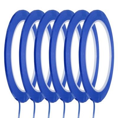 6pcs Whiteboard Tape Graphic Tape 5/64'' x 72 Yards Chart Line Tape, Blue
