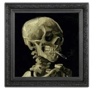 2025 Cameroon SKELETON WITH BURNING CIGARETTE 1 oz Silver Proof Vincent Van Gogh
