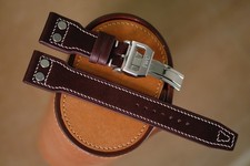 Handmade brown strap for IWC band size 22/18 with clasp can change size length 