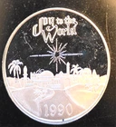 1990 Joy To The World Christmas Ornament Bullion -999 Silver 1 Oz Ounce Art Coin